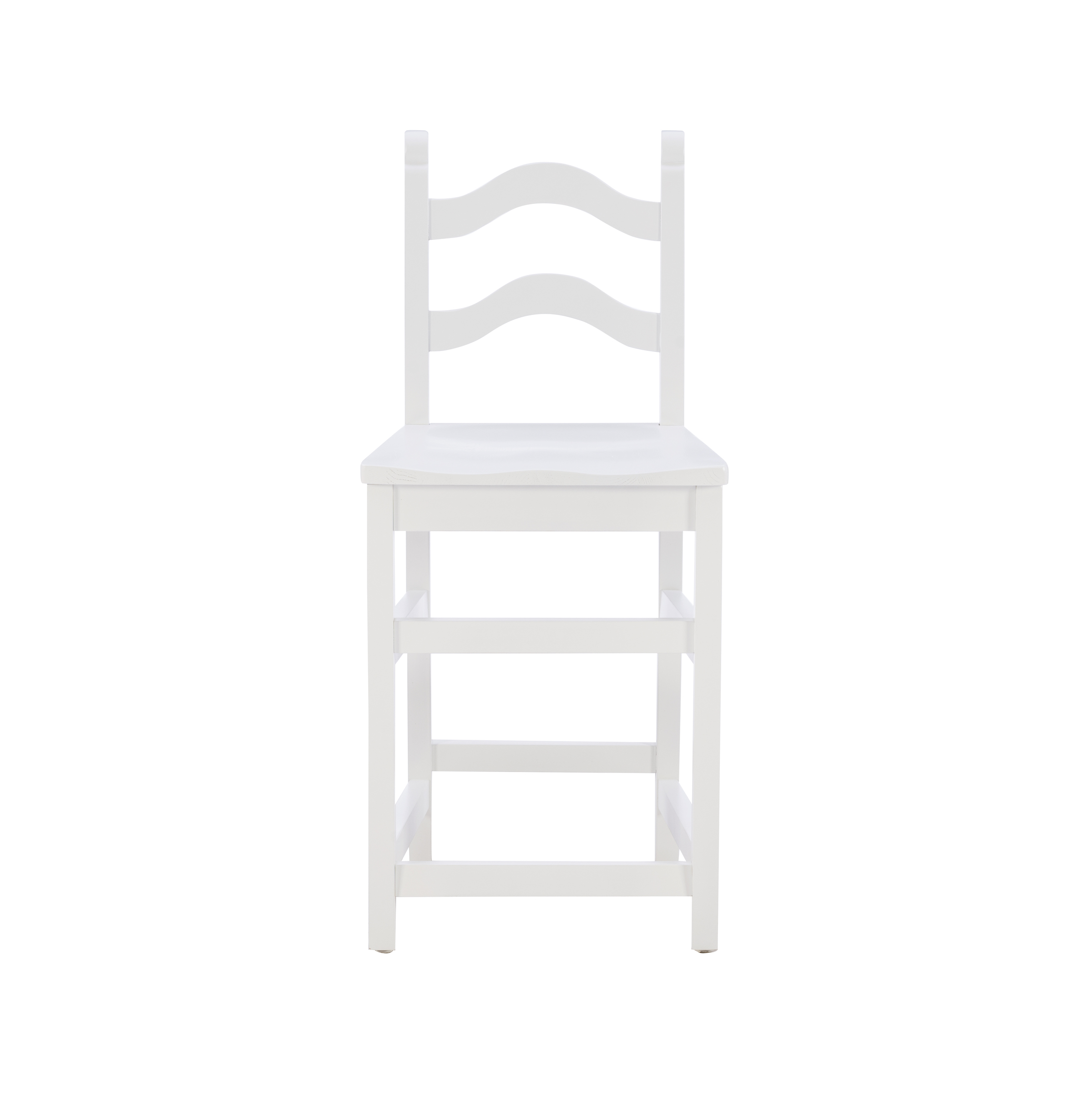 Linon Lauria 24" Indoor Wood Counter Stool, Set of 2, White