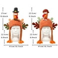 thumbnail image 4 of Junepar Thanksgiving Turkey Hats Thanksgiving Novelty Turkey Hats Winter Decorations Funny Hat for Christmas Holiday Party Favor Supplies - B, 4 of 7