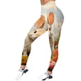 thumbnail image 6 of Women's Easter Print Tights -Lifting Fitness Sports Leggings Yoga Pants Beige XXL, 6 of 6