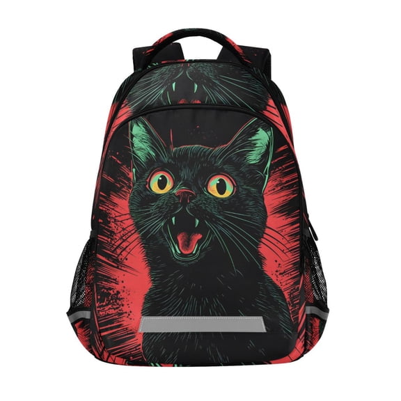 ALAZA A Black Cat Backpack Elementary School Bag Bookbag Travel Rucksack