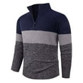 thumbnail image 5 of FYDUU Men's Pullover Sweaters Fall/Winter Mens Color Block Collar Sweater Fashionable Oversized Knitwear For Men Soft Comfy Sweaters, 5 of 6