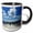 Black/White, variant on 3drose, Image of on Sanibel Causeway with Huge White Billowy Clouds, 11oz Two-tone Red Mug