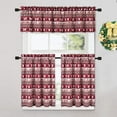 thumbnail image 7 of GlowSol Christmas Reindeer Plaid Farmhouse Home Decor Short Tier Curtains for Kitchen Cafe Bathroom Window Curtains, Red, 30 Inch Length, 7 of 7