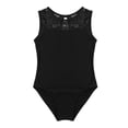 thumbnail image 4 of inhzoy Little Big Girls Sleeveless Floral Lace Ballet Dance Leotard Black 10-12, 4 of 7