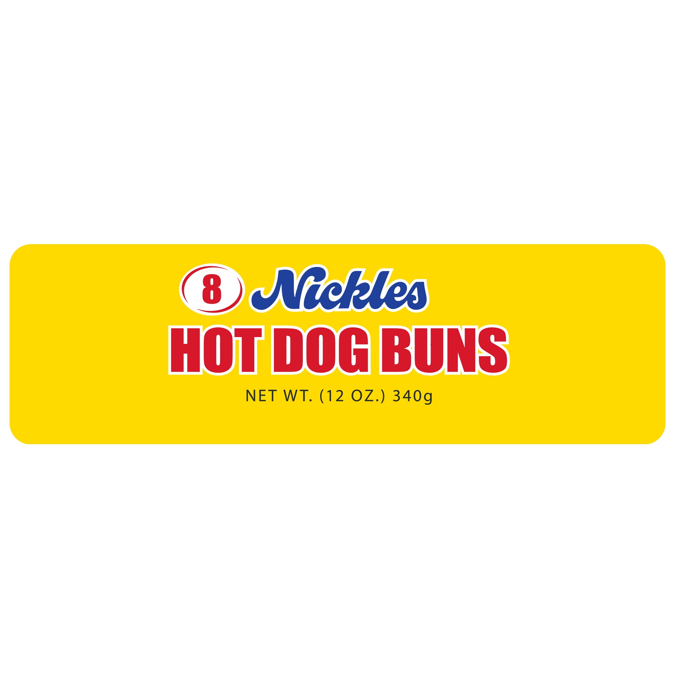 Nickles Bakery Hot Dog Buns, 6-Inch, 8 Count, 12-Ounce.