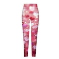 thumbnail image 5 of lcziwo Sales Today Clearance, Leggings for Women 2025 Valentine's Day Heart Print Yoga Pants Casual High Waisted Tummy Control Legging Tights Milk Silk Soft Workout Pants Multicolor L, 5 of 6