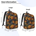thumbnail image 4 of Rocae Sunflowers for Durable Canvas Backpack Leisure Large Bag Travel Rucksack Multi-function Backpack, 4 of 8