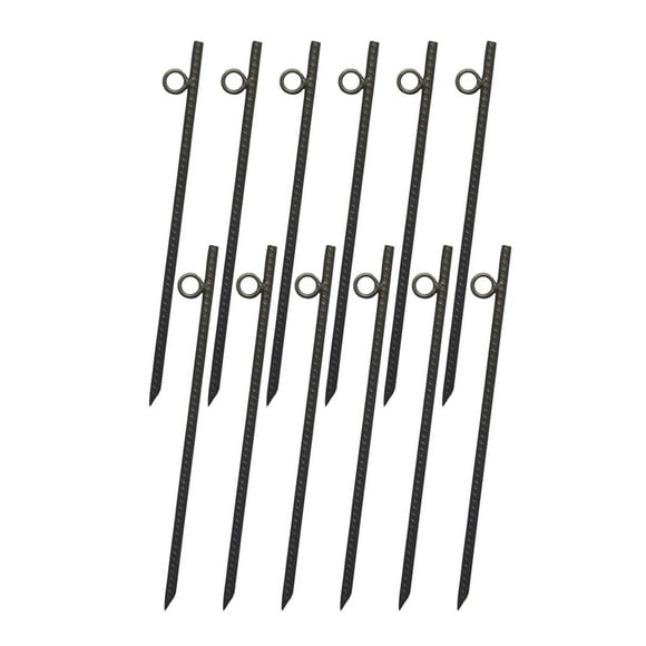Yard Tuff Barre de Maintien 18 Pouces Acier Durable Piquets de Sol pour Tente (12 Pack)