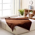 thumbnail image 3 of Kasentex  Fleece Throw Blanket - Lightweight Plush Cozy Soft Blankets and Throws Chocolate 60 -inches x 80 -inches, 3 of 5