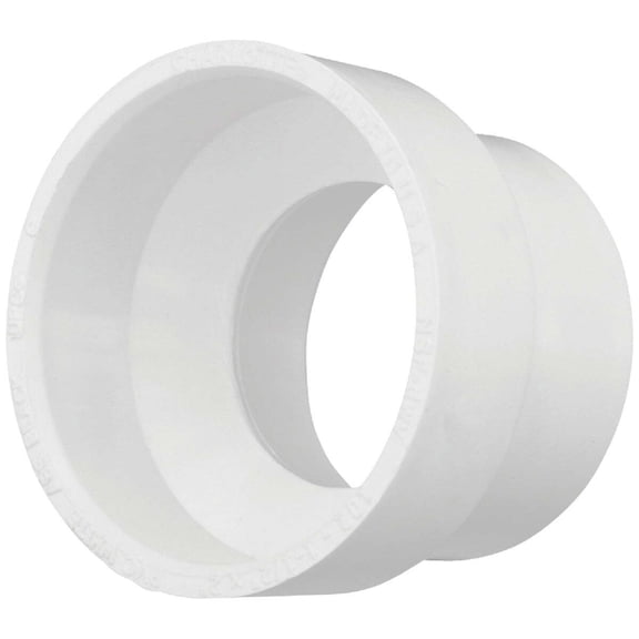 Plastic Pipe Fitting, Dwv Reducing Coupling, 2X1-1/2", Charlotte, 00102 0600HA