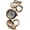 Rose Gold, variant on Collection Japanese Quartz Womens Round 24mm Case Circular Pattern Cuff Bangle Watch