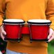 thumbnail image 4 of 6 y 7 pulgadas cabezas tambores de Tambor affricano para la percusión de la , juguetes de Musical perfke DJEMBE BONGO DUMBOR, 4 of 9