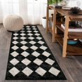 thumbnail image 1 of Alfombra Lahome Moroccan Trellis de 60 x 180 cm, lavable, negra, 1 of 9