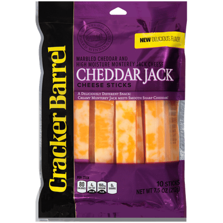 Cracker Barrel Cheddar Jack Cheese Sticks 7 5 Oz Bag 10 Sticks Cracker Barrel Cheddar Jack Cheese Sticks 7 5 Oz Bag 10 Sticks