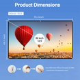 thumbnail image 5 of Screen 72-inch Portable HD Projector Screen 16:9 Projection Screen Foldable  Wall Mounted For Outdoor Movies Home Theater Office, 5 of 6