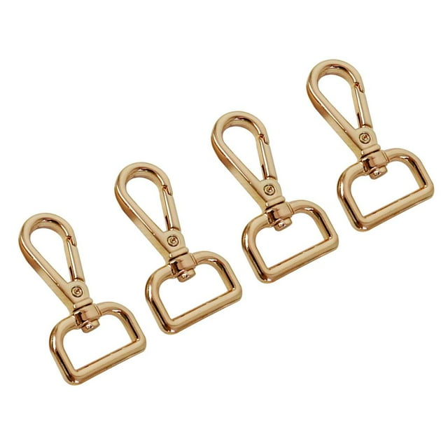 GUOOL 4 Pcs Fermoirs Mousqueton Porte-Clés Connecteur Charmes - Doré