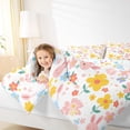 thumbnail image 4 of Feelyou Cute Floral Flower Queen Comforter Set, Kawaii Bunny Rabbit Bedding Sets, Spring Groovy Daisy Reversible Bedding Comforter Set, Breathable Home Decor, 3pcs, 4 of 8