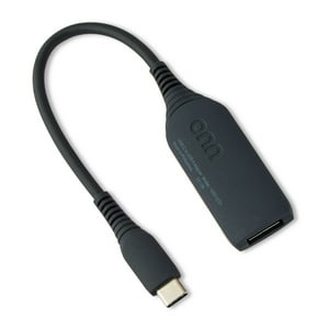onn USB-C to USB Female Adapter, 4 Inch, Black