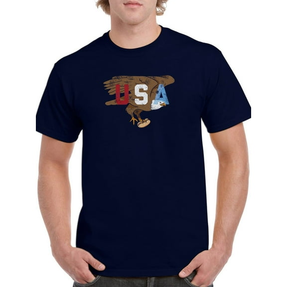 Usa Eagle T-Shirt Men -Smartprints Designs, Male 3X-Large