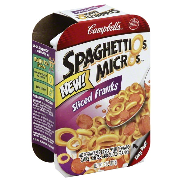 Campbell S Spaghettios Micros Sliced Franks Walmart Com