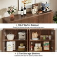 thumbnail image 2 of Tribesigns 59.4-Inch Farmhouse Sideboard Buffet Storage Cabinet with Doors for Kitchen Dining Room Living Room(Brown), 2 of 5