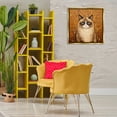 thumbnail image 2 of Stupell Industries Grouchy Cat in Classic Style Animals Painting Gold Floater Framed Canvas Art Print Wall Art, 25 x 25, 2 of 9