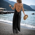 thumbnail image 4 of Besolor Robes Maxi d'Été pour Femmes Décontractées Boho à Col en V Sans Manches Dos Nu Robe Caraco Longues Robes de Plage, 4 of 6