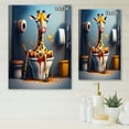 thumbnail image 4 of Designart Golden Giraffe Pushing A Mess I Canvas Wall Art, 4 of 5