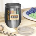 thumbnail image 2 of Retro Best of 1983, Retro Cassette Tape, Birthday Year, Stainless Steel 12oz Wine Tumbler, 2 of 5