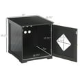 thumbnail image 3 of PawHut Cat Litter Enclosure End Table with Magnetic Door, Black, 3 of 10