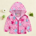 thumbnail image 2 of Povozer Baby Jackets Kids Zip-Up Hoodie Girls Boys Toddler Rain Jacket Kids Windbreaker Coat Baby Girl Boy Zip Hooded Outerwear Fall Infant Raincoat,Size 1-2 Years,Hot Pink, 2 of 9