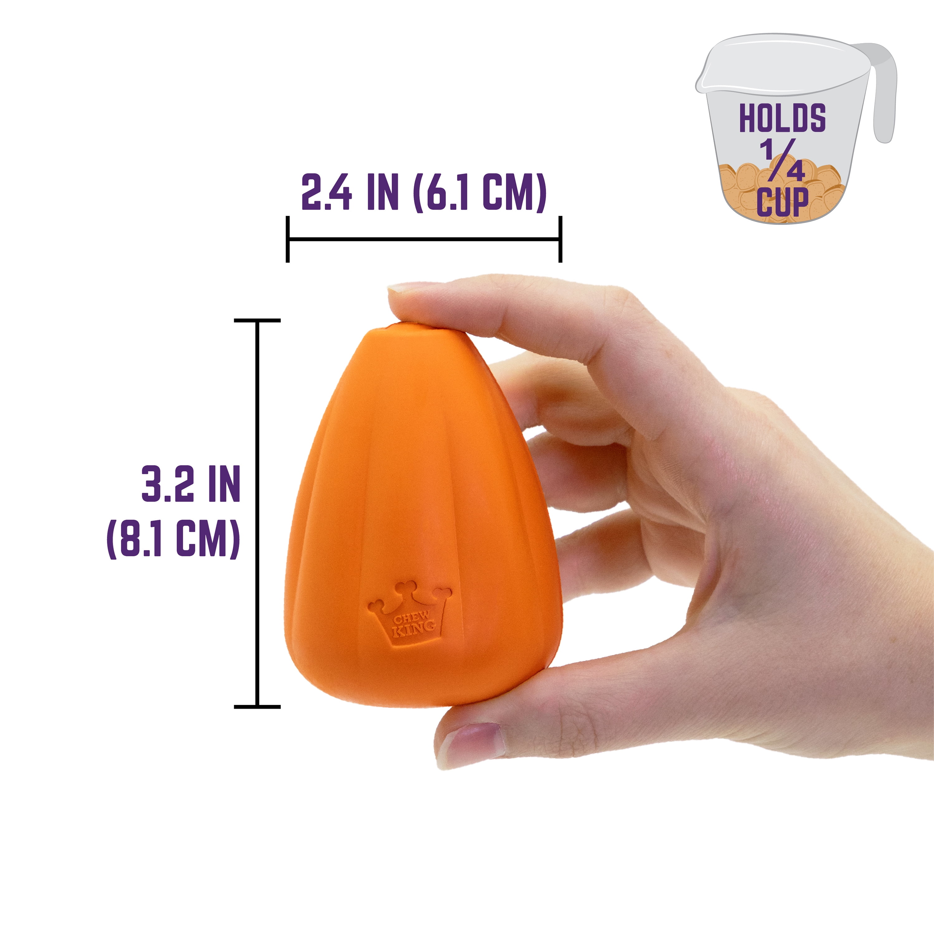 Chew King By Mammoth Extremely Durable Natural Rubber, Bacon Flavor Treater, Medium
