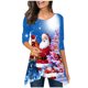 thumbnail image 2 of Pntutb Moda Mujer Cuello Redondo Manga Larga Estampado Casual Camiseta Blusa Pntutb Pntutb-1915, 2 of 5