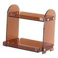thumbnail image 4 of Organizador de baño acrílico multifuncional de 2 niveles con bandeja organizadora para tocador Marrón, 4 of 7