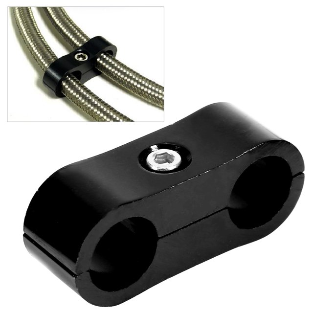 Separador De Tubo De Aluminio Anodizado De Doble Orificio AN4, Accesorio Automático Para Modificación De Coche