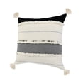 thumbnail image 5 of LR Home Quarry Striped Throw Pillow, Black / Gray / White, 20" Square, Count per Pack 1, 5 of 9
