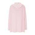 thumbnail image 4 of Atogsazn Women's Swim Cover Up Sun Protection Hoodie Long Jackets Lightweight Beach Cover Ups for Women Pink S, 4 of 9