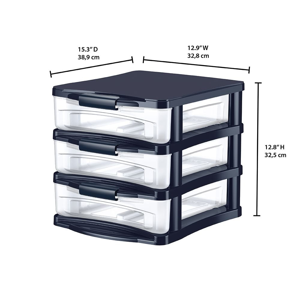 Bella Storage Solution 16.6-in x 11.3-in-Compartment Clear