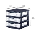 thumbnail image 2 of Bella Storage Solution 3 Drawer Medium Desktop Blue - Set of 2, 2 of 3