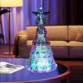 thumbnail image 2 of Christmas Light Ornament USB Powered Colorful Xmas Tree Figurine with Star Handmade Tabletop Centerp, 2 of 5