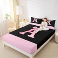 thumbnail image 4 of jejeloiu Girls Pink Bowknot Twin Sheet Sets,First Letter E Bedding For Kids 3-Piece, 4 of 7