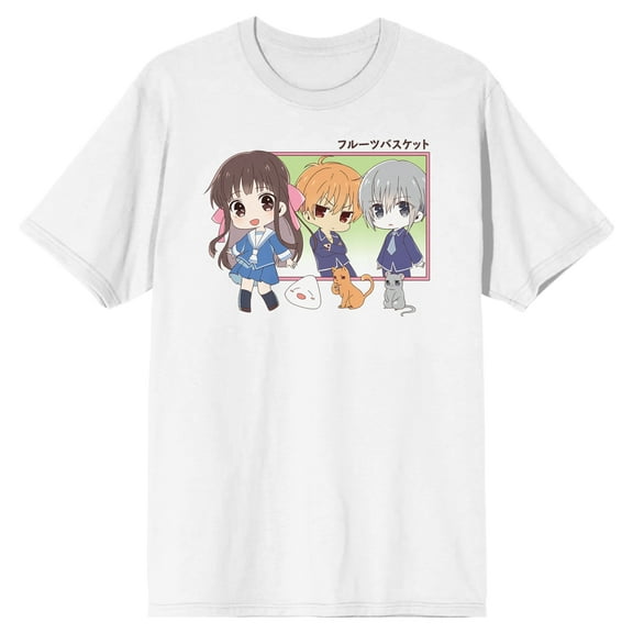 Fruits Basket Chibi Characters Juniors White T-shirt