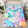 thumbnail image 2 of jejeloiu Colorful Cute Axolotl Twin Sheet Sets,Watercolor Oil Painting Twin Fitted Sheet,Ocean Sea Animal Flat Sheet For Girl,Luxury Bedroom Decor,3-Piece, 2 of 7