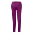 thumbnail image 3 of Susanny Women's Plus Size Stretch Jegging Pull On Pleated Jeans Denim Legging Purple M, 3 of 4