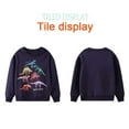thumbnail image 4 of Toddler Boys Sweatshirts Glow in The Dark Kids Long Sleeve Crewneck Pullover Warm Winter Shirt 2-7T, 4 of 8