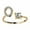 Gold-O, variant on A-Z Initial Letters 925 Silver Micro Zircon Rings Name Rings Adjustable Women-Gold-O