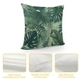 thumbnail image 4 of COMIO  Tropical Palm Leaves Throw Pillow Cover Green Tropical Palm &amp; Fern Leaves Farmhouse Cushion Case for Sofa Couch White, 4 of 5