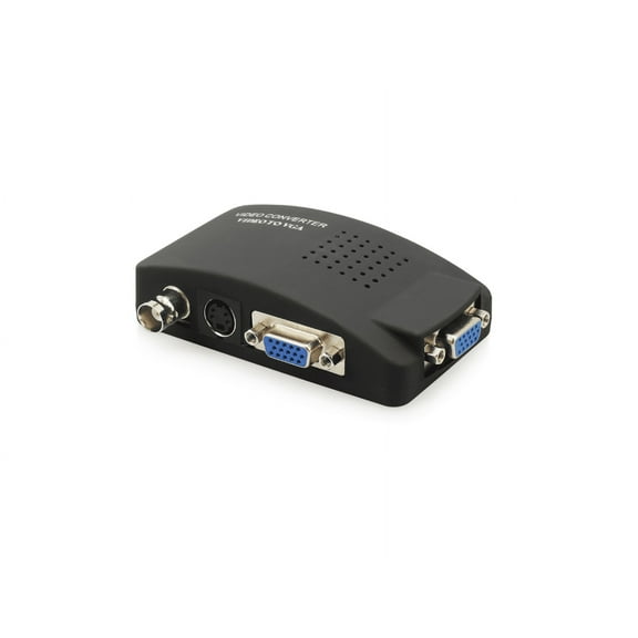 CCTV Camera BNC S-Video VGA to VGA Converter Box PC to TV VGA Input to VGA Output Laptop Computer Monitor Converter Adapter for DVR DVD Player Support PAL NTS