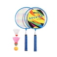 thumbnail image 1 of 1 Set Badminton Racket Beginner Training Outdoor Sports Leisure Toys Badminton Set for Outdoor Playing (1 Set Blue Racket, 3 Badmintons), 1 of 8
