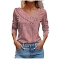 thumbnail image 3 of Zpanxa Women's Printed Button Up Blouse Long Sleeve Casual Shirt Comfortable Workwear Chic Office Top, 3 of 4